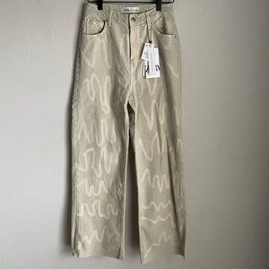 ZARA 90’s Full Length Patterned Jeans